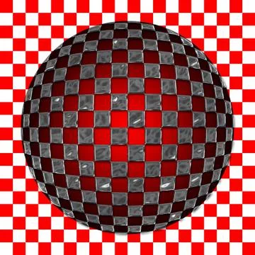 Checkered sphere Stock Illustration