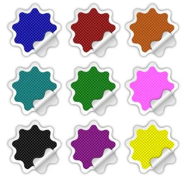 Checkered Stickers Stock Illustration