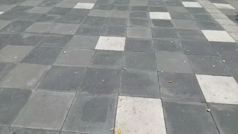 Checkered street walk Stock Footage 172385011