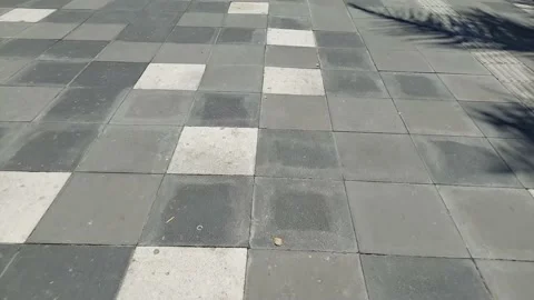 Checkered street walking Stock Footage 172385012