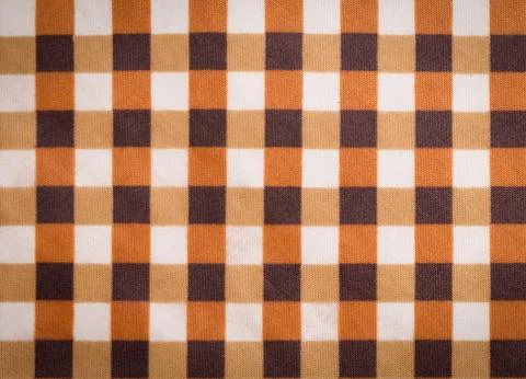 Checkered tablecloth close up texture Stock Photos