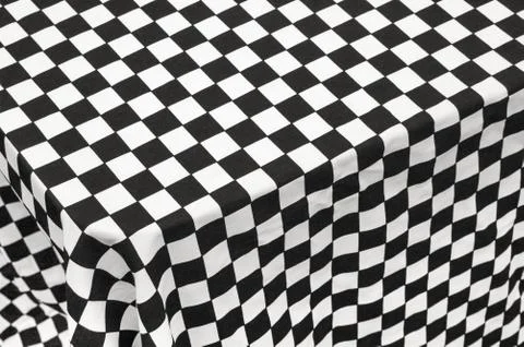 Checkered tablecloth Stock Photos