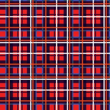 Checkered tartan fabric seamless pattern Stock Illustration