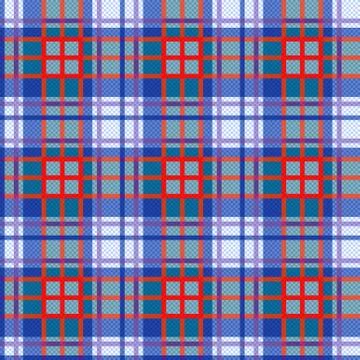 Checkered tartan fabric seamless pattern Illustrazione stock