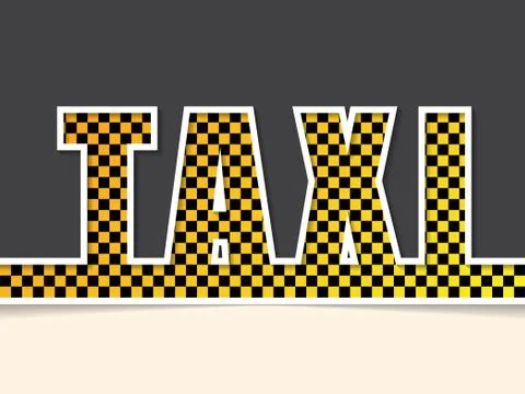 Checkered taxi text background template Stock Illustration