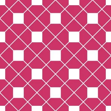 Checkered tile vector pattern or pink and white background Stock Illustration