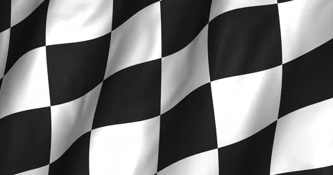 Checkered  Waving Flag 4K Stock Footage 127857251