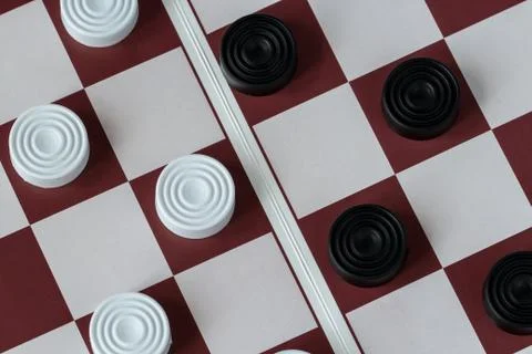 Checkers board game Stock Photos