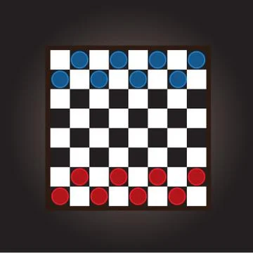 Checkers board Stock Illustration