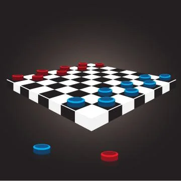 Checkers board Stock Illustration