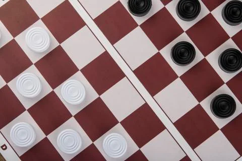 Checkers on the board Stock Photos