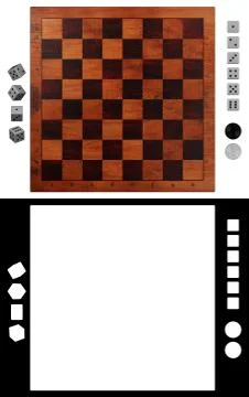 Checkers game stuff Illustrazione stock