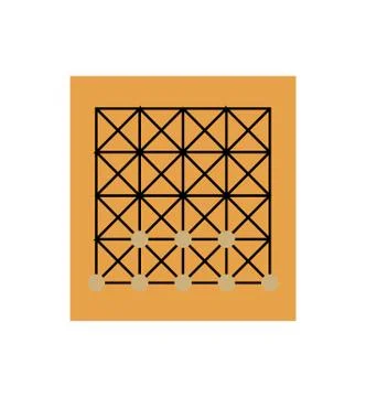 Checkers game on white 库存插图