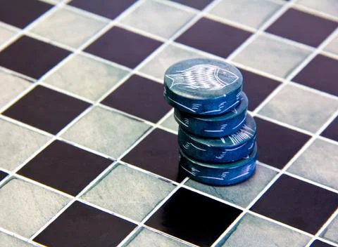 Checkers pieces Stock Photos