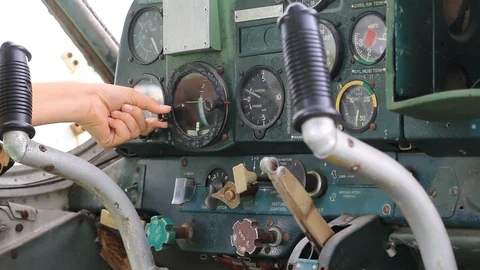Checking of aircraft on-board devices Stock Footage 89147816