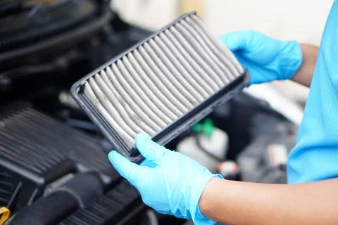 Checking and maintenance machine, car engine. Stock Photos