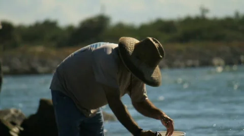 Checking Bait Stock Footage 610927