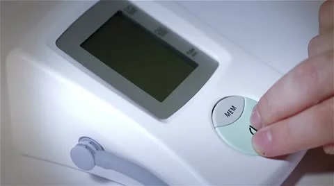 Checking Blood Pressure 26 closeup stylized Stock Footage 10744327