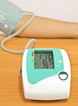 Checking blood pressure Stock Photos