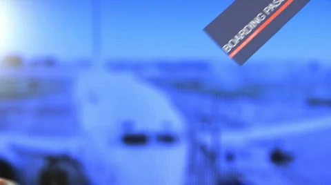 Checking boarding pass Stock Footage 544698