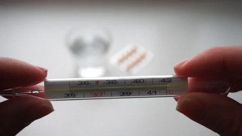 Checking body temperature Stock Footage 87455088