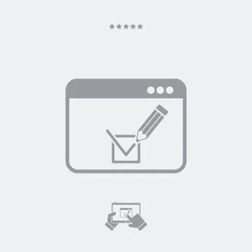 Checking box web icon 스톡 일러스트