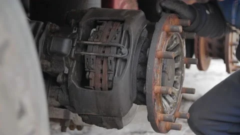 Checking The Brake System Stock Footage 169482227