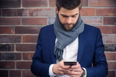 Checking business emails Foto stock