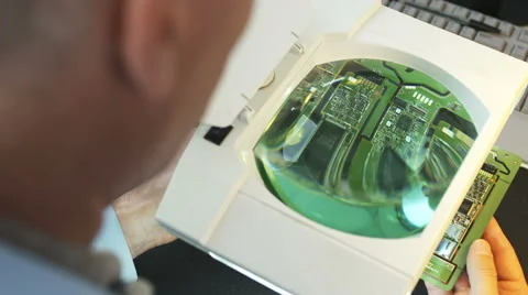 Checking Circuit Board Stock Footage 68838461