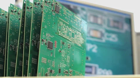Checking circuit boards on errors - Surface Mount Technology (Smt) Stock Footage 54199211