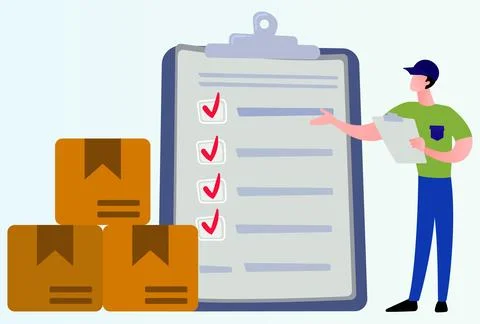 Checking Concept Illustration Illustrazione stock