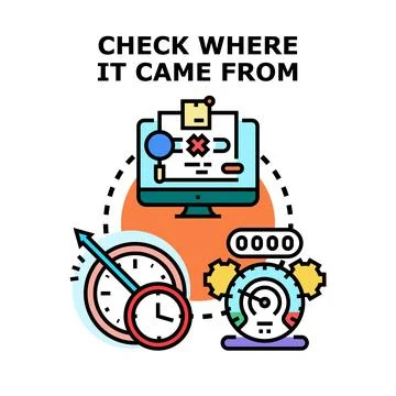 Checking data origin and tracking information flow Stock Illustration