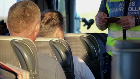 Checking documents on the bus Stock Footage 147208307