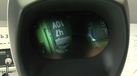 Checking of an electronic circuit board, Close up Stock Footage 47896819