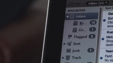 Checking For Email Front-Shot Video stock 35457648