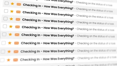 Checking In emails appear messages 3d scroll animation Stock Footage 325728213