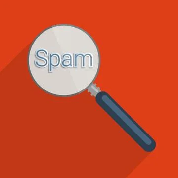 Checking emails for spam Stock Illustration