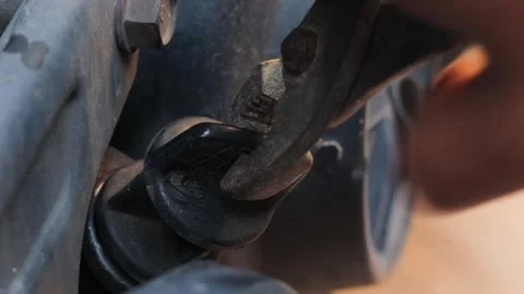 Checking the engine oil level and condition Stock Footage 339158917