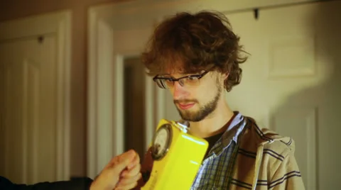 Checking engineer scientist radiation Stock Footage 34483252