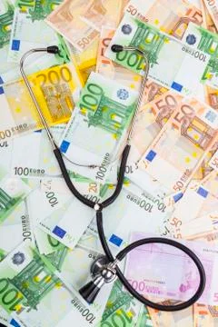 Checking euros Stock Photos