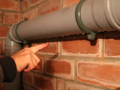 Checking a faulty ventilation system with excess condensation Stock Photos