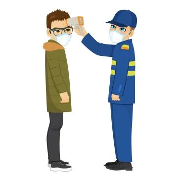 Checking Fever Security Checkpoint Stock Illustration