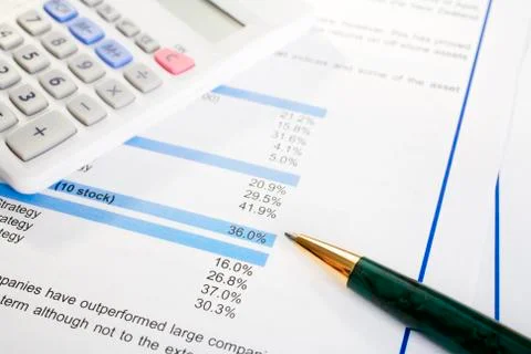 Checking figures Stock Photos