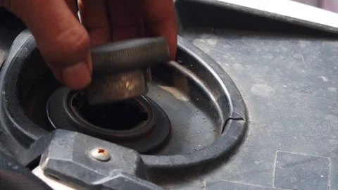 Checking fuel level Stock Footage 337520847