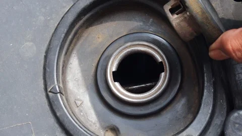 Checking fuel level Stock Footage 337520856
