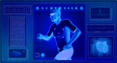 Checking human abilities - x-ray view. H... | Stock Video | Pond5
