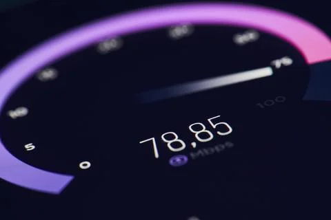Checking internet speed Stock Photos