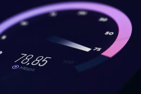 Checking internet speed Stock Photos