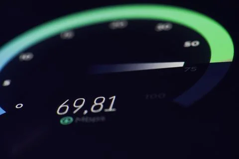 Checking internet speed Stock Photos