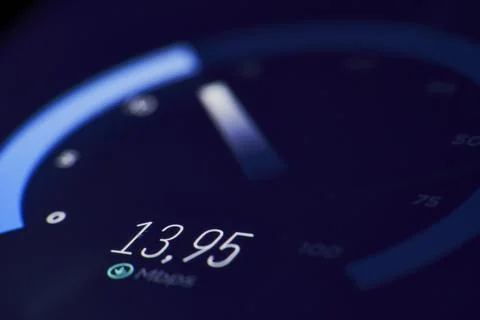 Checking internet speed Stock Photos